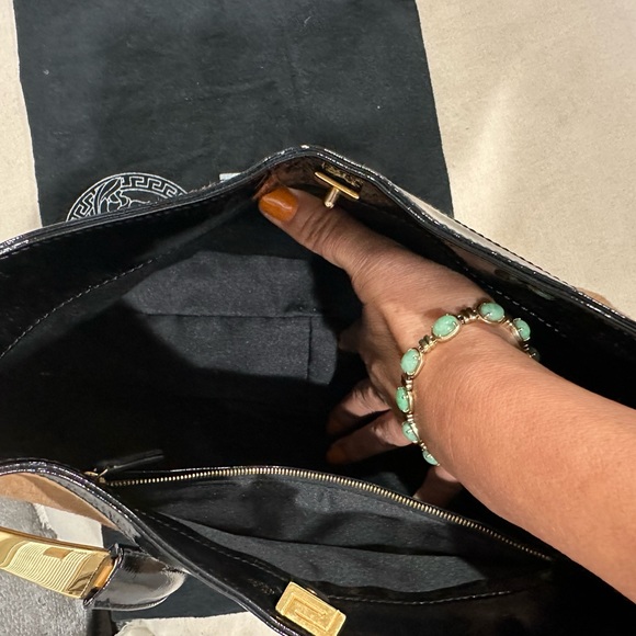 Gianni Versace leather black, tan and gold purse - Picture 13 of 17